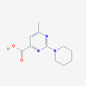 molecular formula C11H15N3O2 B1368439 6-甲基-2-哌啶-1-基嘧啶-4-羧酸 CAS No. 873450-11-4