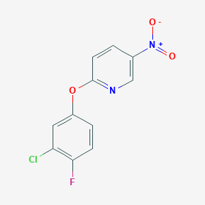 molecular formula C11H6ClFN2O3 B1368445 2-(3-Chloro-4-fluorophenoxy)-5-nitropyridine 
