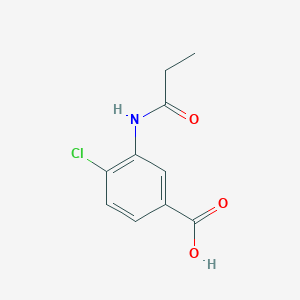 molecular formula C10H10ClNO3 B1368451 4-Chloro-3-propanamidobenzoic acid 