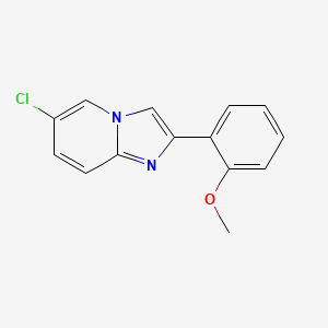 molecular formula C14H11ClN2O B13684574 6-Chloro-2-(2-methoxyphenyl)imidazo[1,2-a]pyridine 