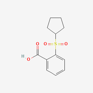molecular formula C12H14O4S B1368459 2-Cyclopentanesulfonylbenzoic acid 
