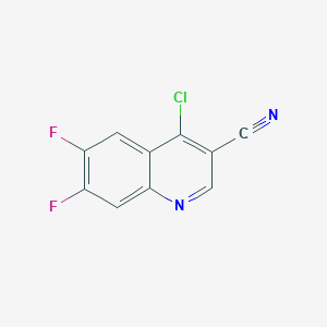 molecular formula C10H3ClF2N2 B1368461 4-氯-6,7-二氟喹啉-3-腈 CAS No. 886362-75-0