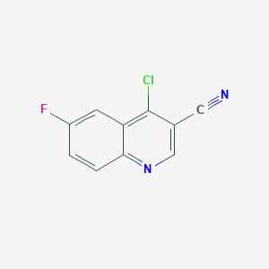 molecular formula C10H4ClFN2 B1368471 4-Chloro-6-fluoroquinoline-3-carbonitrile CAS No. 886362-73-8
