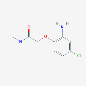 molecular formula C10H13ClN2O2 B1368492 2-(2-amino-4-chlorophenoxy)-N,N-dimethylacetamide 