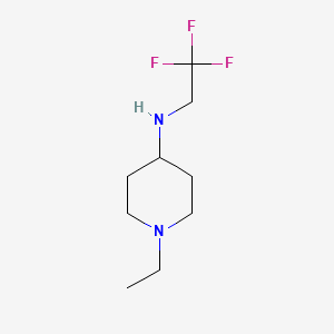 molecular formula C9H17F3N2 B1368493 1-ethyl-N-(2,2,2-trifluoroethyl)piperidin-4-amine 