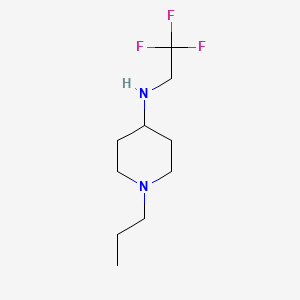 molecular formula C10H19F3N2 B1368499 1-propyl-N-(2,2,2-trifluoroethyl)piperidin-4-amine 