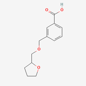 B1368517 3-[(Tetrahydro-2-furanylmethoxy)methyl]-benzoic acid CAS No. 1017032-61-9