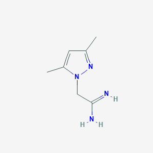 molecular formula C7H12N4 B1368519 2-(3,5-dimethyl-1H-pyrazol-1-yl)ethanimidamide 