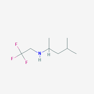 molecular formula C8H16F3N B1368521 (4-Methylpentan-2-yl)(2,2,2-trifluoroethyl)amine 