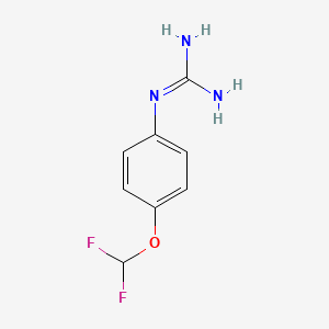 molecular formula C8H9F2N3O B13685260 1-(4-(Difluoromethoxy)phenyl)guanidine 