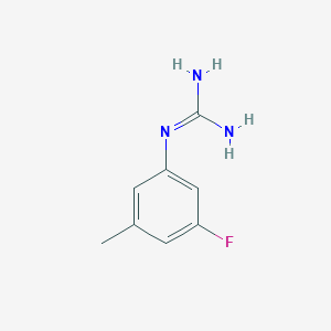 molecular formula C8H10FN3 B13685354 1-(3-Fluoro-5-methylphenyl)guanidine 