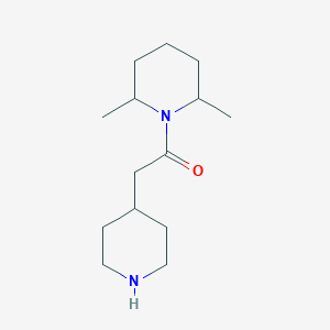 molecular formula C14H26N2O B1368540 1-(2,6-Dimethylpiperidin-1-yl)-2-(piperidin-4-yl)ethan-1-one 