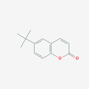 molecular formula C13H14O2 B13685461 2H-1-Benzopyran-2-one, 6-(1,1-dimethylethyl)- CAS No. 267901-30-4