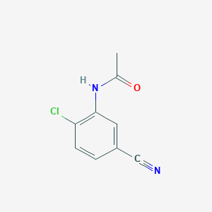 molecular formula C9H7ClN2O B1368548 N-(2-chloro-5-cyanophenyl)acetamide 