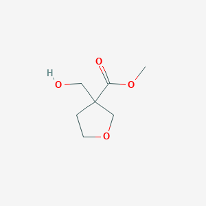 molecular formula C7H12O4 B13685530 Methyl 3-(hydroxymethyl)tetrahydrofuran-3-carboxylate 