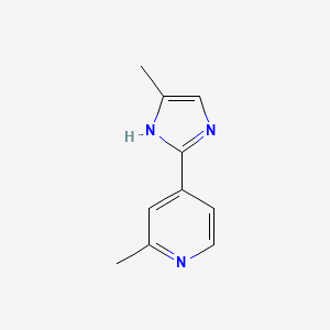 molecular formula C10H11N3 B13685547 2-Methyl-4-(5-methyl-2-imidazolyl)pyridine 