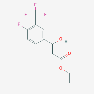 Ethyl 3-[4-Fluoro-3-(trifluoromethyl)phenyl]-3-hydroxypropanoate