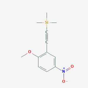 molecular formula C12H15NO3Si B13685611 [(2-Methoxy-5-nitrophenyl)ethynyl]trimethylsilane 