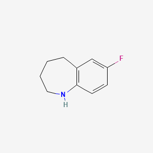 molecular formula C10H12FN B13685629 7-Fluoro-2,3,4,5-tetrahydro-1H-benzo[B]azepine 