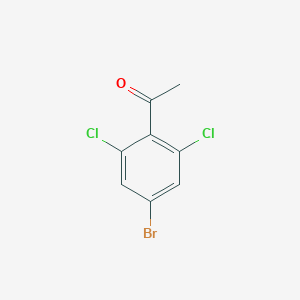 molecular formula C8H5BrCl2O B13685671 1-(4-bromo-2,6-dichlorophenyl)ethanone 