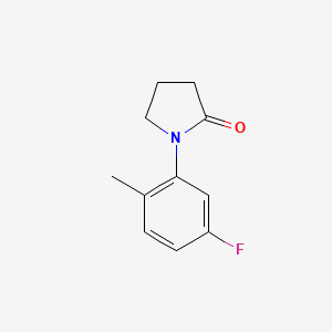 molecular formula C11H12FNO B13685684 1-(5-Fluoro-2-methylphenyl)-2-pyrrolidinone 