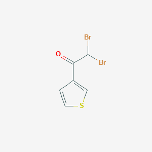 molecular formula C6H4Br2OS B13685712 2,2-Dibromo-1-(3-thienyl)ethanone 