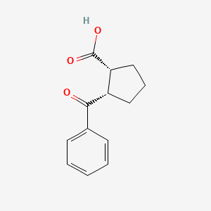 molecular formula C13H14O3 B1368574 顺式-2-苯甲酰基环戊烷-1-羧酸 CAS No. 70071-92-0
