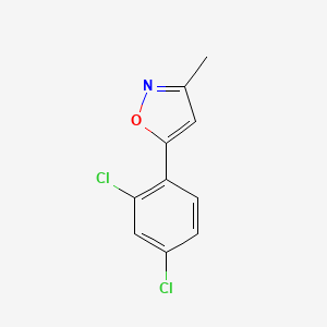 molecular formula C10H7Cl2NO B13685743 5-(2,4-Dichlorophenyl)-3-methylisoxazole 