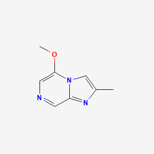 molecular formula C8H9N3O B13685776 5-Methoxy-2-methylimidazo[1,2-a]pyrazine 