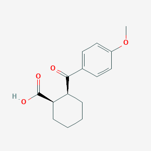 molecular formula C15H18O4 B1368578 顺式-2-(4-甲氧基苯甲酰)环己烷-1-羧酸 CAS No. 57078-11-2
