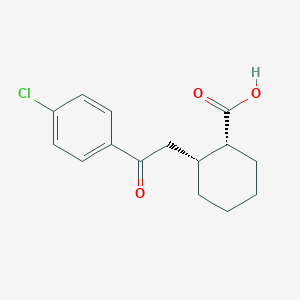 B1368580 cis-2-[2-(4-Chlorophenyl)-2-oxoethyl]cyclohexane-1-carboxylic acid CAS No. 736136-41-7