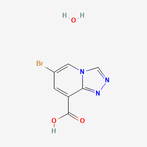 molecular formula C7H6BrN3O3 B13685857 6-Bromo-[1,2,4]triazolo[4,3-a]pyridine-8-carboxylic Acid Hydrate 