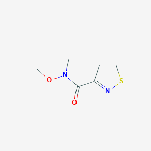 molecular formula C6H8N2O2S B13685905 N-Methoxy-N-methylisothiazole-3-carboxamide 