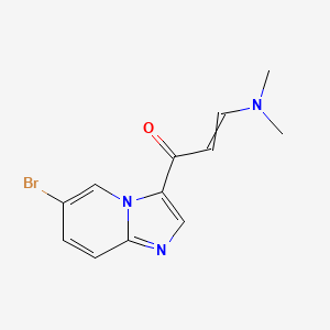 molecular formula C12H12BrN3O B13685943 (E)-1-(6-Bromoimidazo[1,2-a]pyridin-3-yl)-3-(dimethylamino)-2-propen-1-one 