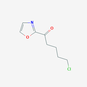 molecular formula C8H10ClNO2 B1368597 2-(5-氯戊酰基)恶唑 CAS No. 898758-80-0