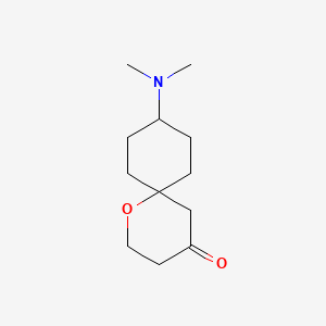 molecular formula C12H21NO2 B13686007 9-(Dimethylamino)-1-oxaspiro[5.5]undecan-4-one 