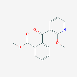 molecular formula C15H13NO4 B1368610 2-(2-甲氧基烟酰基)苯甲酸甲酯 CAS No. 898785-81-4