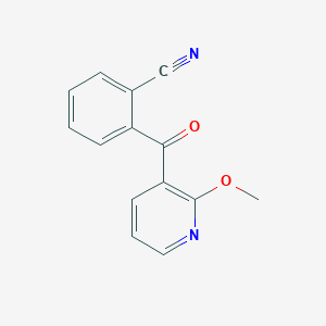 B1368612 3-(2-Cyanobenzoyl)-2-methoxypyridine CAS No. 898785-99-4