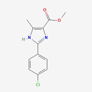 molecular formula C12H11ClN2O2 B13686132 methyl 2-(4-chlorophenyl)-5-methyl-1H-imidazole-4-carboxylate 