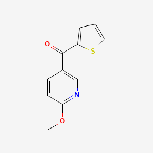 molecular formula C11H9NO2S B1368614 2-Methoxy-5-thenoylpyridine CAS No. 898786-14-6