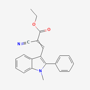 Ethyl 2-Cyano-3-(1-methyl-2-phenyl-3-indolyl)acrylate