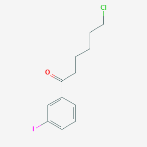 molecular formula C12H14ClIO B1368620 6-Chloro-1-(3-iodophenyl)-1-oxohexane CAS No. 898768-29-1