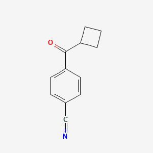 molecular formula C12H11NO B1368622 4-Cyanophenyl cyclobutyl ketone CAS No. 898790-50-6