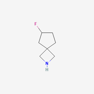 molecular formula C7H12FN B13686229 6-Fluoro-2-azaspiro[3.4]octane 