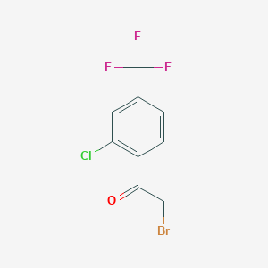 molecular formula C9H5BrClF3O B13686258 2'-Chloro-4'-(trifluoromethyl)phenacyl bromide 