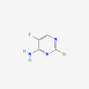 molecular formula C4H3BrFN3 B13686267 4-Amino-2-bromo-5-fluoropyrimidine 