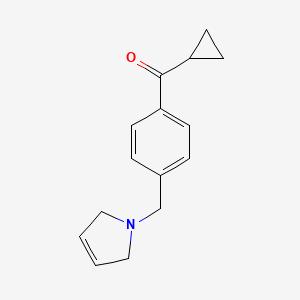 molecular formula C15H17NO B1368632 Cyclopropyl(4-((2,5-dihydro-1H-pyrrol-1-yl)methyl)phenyl)methanone CAS No. 898764-81-3