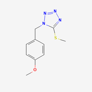 molecular formula C10H12N4OS B13686325 1-(4-Methoxybenzyl)-5-(methylthio)-1H-tetrazole 