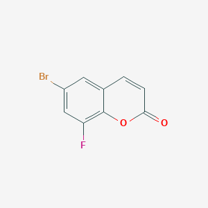 molecular formula C9H4BrFO2 B13686377 6-Bromo-8-fluoro-2H-chromen-2-one 