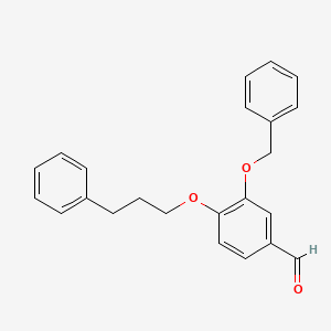 molecular formula C23H22O3 B13686383 3-(Benzyloxy)-4-(3-phenylpropoxy)benzaldehyde 